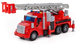 STRAŻ POŻARNA Z WYSUWANĄ DRABINĄ PROFI ŚWIATŁA DŹWIĘKI WADER-POLESIE