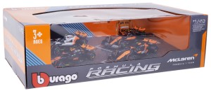 MCLAREN ZESTAW BOLIDÓW F1 MODELE BBURAGO 1:43 4 SZTUKI LANDO NORRIS