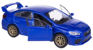 SUBARU IMPREZA WRX STI `15 MODEL WELLY 1:34 NIEBIESKI