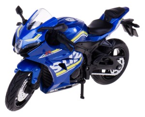 SUZUKI GSX-R1000R 2021 MODEL PLASTIK/METAL MOTOR 1:18 NIEBIESKI