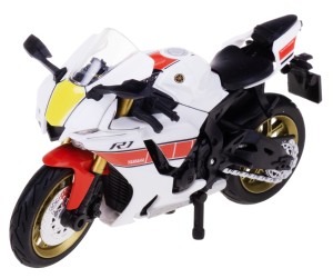 YAMAHA R1 MODEL PLASTIK/METAL MOTOR 1:18 BIAŁY