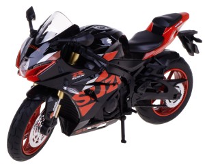 SUZUKI GSX 1000R MODEL PLASTIK/METAL ŚWIATŁO DŹWIĘK MOTOR 1:12 CZARNO-CZERW