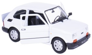 FIAT 126 MODEL METALOWY WELLY 1:21 MALUCH BIAŁY