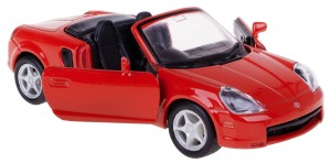 TOYOTA MR2 SPYDER CABRIO MODEL METALOWY WELLY 1:34/39 CZERWONY