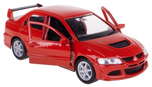 MITSUBISHI LANCER EVOLUTION VIII MODEL METALOWY WELLY 1:34/39 CZERWONY