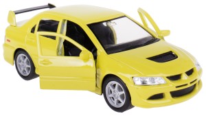 MITSUBISHI LANCER EVOLUTION VIII MODEL METALOWY WELLY 1:34/39 ŻÓŁTY