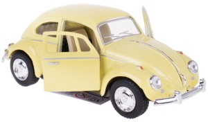  VOLKSWAGEN CLASSICAL BEETLE 1967 MODEL METALOWY KINSMART 1:32 ŻÓŁTY
