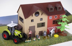 BUDYNEK GOSPODARCZY DOM WIEJSKI FARMA TRAKTOR ZWIERZĘTA AKCESORIA 12 EL.