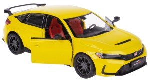  HONDA CIVIC TYPE R 2024 1:36 MODEL METALOWY KINSMART ŻÓŁTY