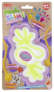  PODWÓJNA ŁAPKA ŻELOWA 30 CM PRZYLEPNA GLUT SLIME STICKY HAND ZIELONA