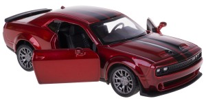 DODGE CHALLENGER SRT JAILBREAK MODEL METALOWY MSZ 1:34-39 CZERWONY
