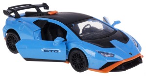 LAMBORGHINI HURACAN STO MODEL METALOWY MSZ 1:34-39 NIEBIESKI