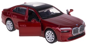 BMW I7 MODEL METALOWY MSZ 1:34-39 CZERWONY