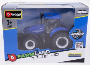  TRAKTOR NEW HOLLAND T7.315 HD MODEL METALOWY BBURAGO NIEBIESKI