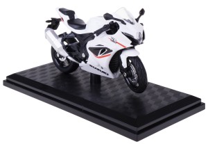 SUZUKI GSX-R1000R 2021 MODEL PLASTIK/METAL MOTOR 1:18 BIAŁY