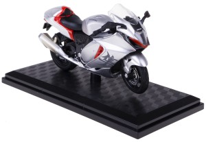 SUZUKI HAYABUSA MODEL PLASTIK/METAL MOTOR 1:18 SREBRNY