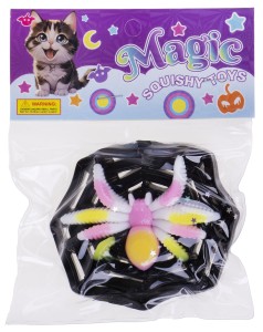  PAJĄK Z PAJĘCZYNĄ ŻELOWY 9 CM SQUISHY GNIOTEK DO ŚCISKANIA NR2