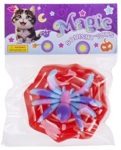  PAJĄK Z PAJĘCZYNĄ ŻELOWY 9 CM SQUISHY GNIOTEK DO ŚCISKANIA NR3