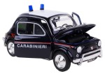 FIAT NUOVA 500 CARABINIERI MODEL METALOWY WELLY 1:24