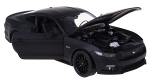 2015 FORD MUSTANG GT MODEL METALOWY WELLY 1:24 CZARNY MAT