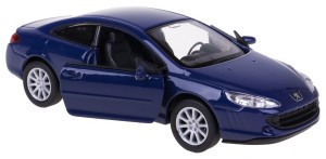 PEUGEOT 407 COUPE MODEL METALOWY WELLY 1:34/39 GRANATOWY