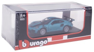 Porsche 911 GT2 RS 1:64 BBURAGO MODEL SAMOCHODU GABLOTA MIAMI BLUE 18-59089