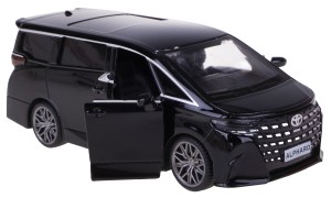 TOYOTA ALPHARD MODEL METAL PLASTIK 1:43 Z NAPĘDEM ŚWIATŁO DŹWIĘK CZARNY