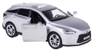 LEXUS RX500H MODEL METAL PLASTIK 1:43 Z NAPĘDEM ŚWIATŁO DŹWIĘK SREBRNY