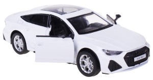 AUDI RS7 MODEL METAL PLASTIK 1:43 Z NAPĘDEM ŚWIATŁO DŹWIĘK BIAŁY