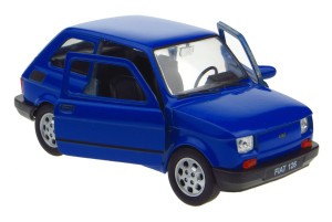 FIAT 126 P MODEL METALOWY WELLY MALUCH 1:32/39 NIEBIESKI
