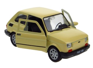FIAT 126 P MODEL METALOWY WELLY MALUCH 1:32/39 KREMOWY
