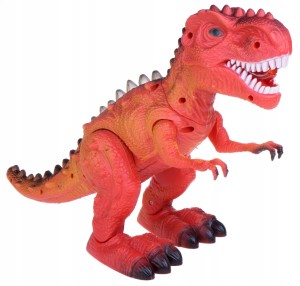 TYRANOZAUR DINOZAUR CHODZĄCY ŚWIATŁO DŹWIĘK CZERWONY