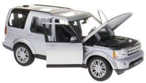 LAND ROVER DISCOVERY 4 MODEL METALOWY WELLY 1:24 SREBRNY