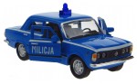 FIAT 125P MILICJA MODEL METALOWY 1:34-39 WELLY PRL NIEBIESKI