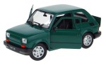 FIAT 126 p MODEL METALOWY WELLY 1:21 MALUCH ZIELONY