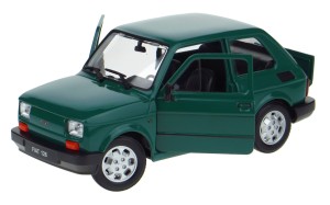 FIAT 126 p MODEL METALOWY WELLY 1:21 MALUCH ZIELONY