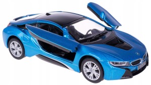 BMW I8 MODEL METALOWY SKALA 1:36 KINSMART NIEBIESKI