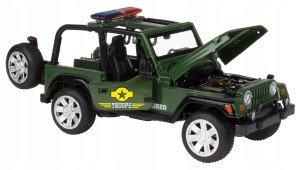 JEEP WOJSKOWY METALOWY ŚWIATŁO DŹWIĘK 1:30