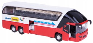 AUTOBUS TURYSTYCZNY EXPRESS METAL ŚWIATŁO DŹWIĘK CZERWONY