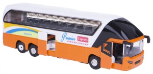 AUTOBUS TURYSTYCZNY EXPRESS METAL ŚWIATŁO DŹWIĘK POMARAŃCZOWY