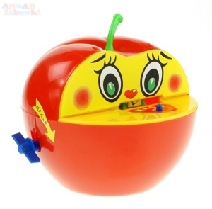 SKARBONKA BANKOWE JABŁUSZKO Z ROBACZKIEM CZERWONY