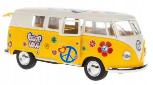 VOLKSWAGEN CLASSICAL BUS T1 1962 1:32 HIPISI KINSMART ŻÓŁTY