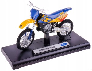 HUSQVARNA CR125 MODEL METAL-PLASTIK WELLY MOTOR 1:18