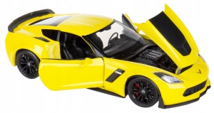2017 CHEVROLET CORVETTE Z06 MODEL METAL WELLY 1:24 ŻÓŁTY