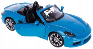 PORSCHE 718 BOXSTER MODEL METALOWY BBURAGO 1:24 NIEBIESKI