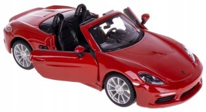 PORSCHE 718 BOXSTER MODEL BBURAGO 1:32 CZERWONY