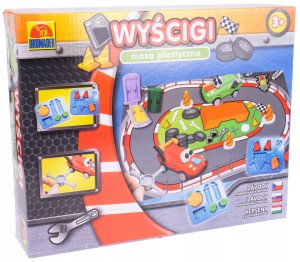 WYŚCIGI MASA PLASTYCZNA AUTA TOR FOREMKI 43688